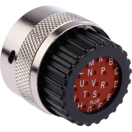 Kulatý konektor, počet kontaktů: 19, Kabel, velikost: Standard ITT Cannon, pohlaví kontaktu: Vnitřní, orientace těla:
