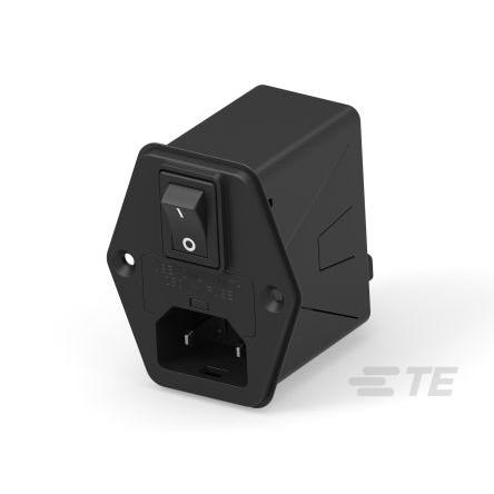 TE Connectivity Filtr IEC 12A, řada: HP IEC 60320 1 Vnější, Svislá montáž 5 x 20 mm 2 póly, 50Hz, 60 Hz Faston, 40 °C 1,