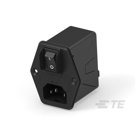 TE Connectivity Filtr IEC 3A, řada: HP C14 Vnější, Svislá montáž 5 x 20 mm 2 póly, 50Hz, 60 Hz Faston, 40 °C 1, -40 °C