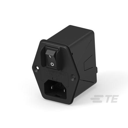 TE Connectivity Filtr IEC 3A, řada: HP IEC 320-C18 Vnější, Svislá montáž 5 x 20 mm 2 póly, 50Hz, 60 Hz Faston, 40 °C 1,