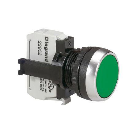 Legrand Tlačítkový spínač Zelená, průměr výřezu: 22.5 mm IP66