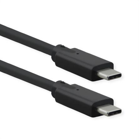 Roline Kabel USB Vnější, A: USB typu C, 1.5 m Vnější, Černá, B: USB typu C