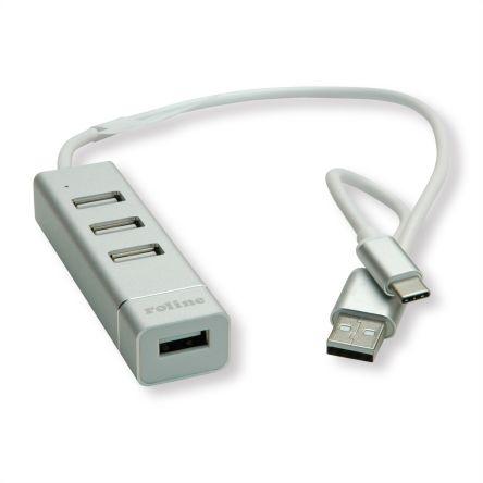 Rozbočovač USB 14.02.5037-10, standard: USB 2.0 USB, počet portů USB: 4 Sběrnice USB Roline
