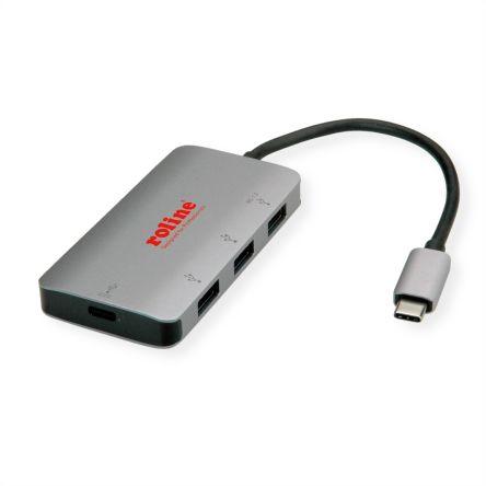 Rozbočovač USB 14.02.5038-10, standard: USB 3.2 USB, počet portů USB: 4 Sběrnice USB 100 mm Roline