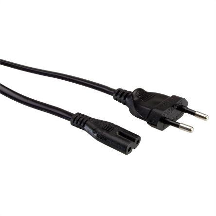 Napájecí kabel 5 m, Černá, A: CEE 7/16, B: IEC C7, 250V ac Roline