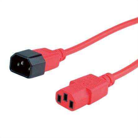 Napájecí kabel 3 m, A: IEC C14, B: IEC C13, 250V ac Roline