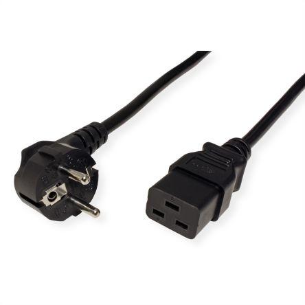 Napájecí kabel 2 m, A: CEE 7/7, B: IEC C19, 250V ac Roline