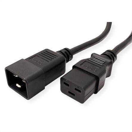 Napájecí kabel 3 m, A: IEC C19, B: IEC C20, 250V ac Roline