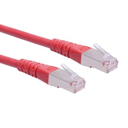 Roline Kat6 Ethernetové kabely, řada: 21.15, Červená, Polyvinylchlorid 3 m, typ pláště: S/FTP Stíněný