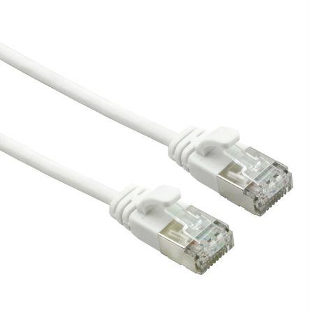 Roline Cat7 Ethernetové kabely, řada: 21.15, Bílá, Nízko dýmivý bezhalogenový 3 m 8, typ pláště: U/FTP