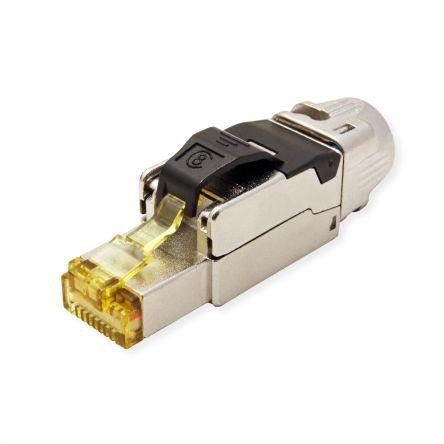 Roline Zástrčka RJ45, řada: Connectors RJ-45 Vnější Cat8, počet cest: 1, Rovný, Drát, počet portů: 1portový