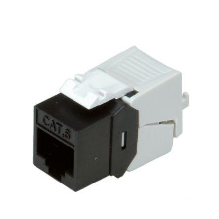 Roline Konektor RJ45, řada: RJ45 Keystone Jack Vnitřní Kat6, Rovný, Montáž na propojovací panel Nestíněný, počet portů: