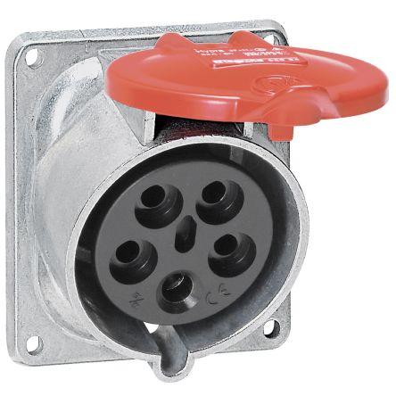 Legrand Průmyslový napájecí konektor, řada: HYPRA, IP44, formát pólů: 3P+N+PE barva Červená, 415V 32A