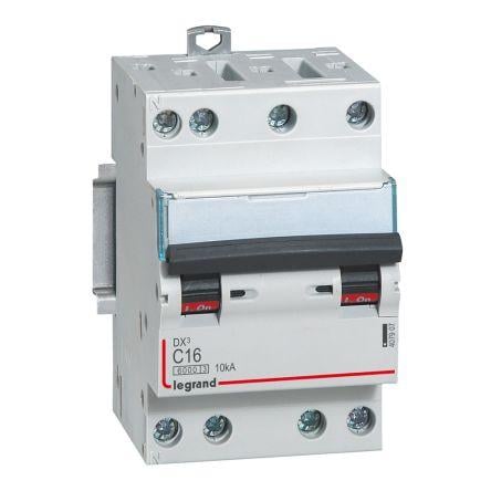 Legrand Jistič, rozsah: DX3 4pólový 16A vypínací výkon 10 kA, charakteristika: Typ C, rozsah: DX3 400V ac 400 V dc