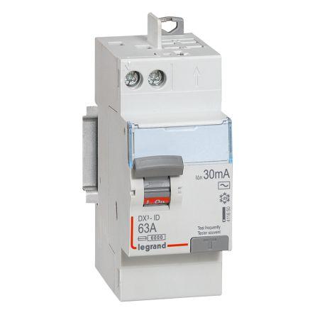 Jistič zbytkového proudu 2pólový 63A 30 mA Legrand DX3 NF EN 61008-1