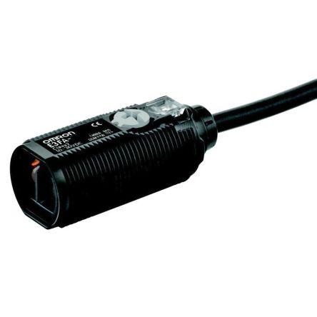 Omron Fotoelektrický snímač, řada: E3FA Červená LED Válcovitý, výstup: PnP Difuzní IP67