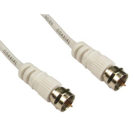 Koaxiální kabel, řada: RS PRO Konektor F, Bílá, vnější průměr: 50 mm OD 10 m 75 Ω RS PRO S koncovkou