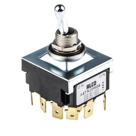 TE Connectivity Přepínač IP67 Panel 4PDT zap-zap ovládání 20A Jazýček 30 V dc
