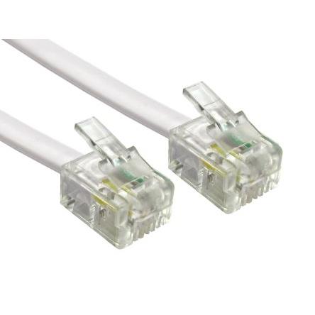 Telefonní kabel Vnější, Bílá RS PRO RJ11 Vnější RJ11 2 m