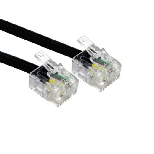 Telefonní kabel Vnější, Černá RS PRO RJ11 Vnější RJ11 2 m