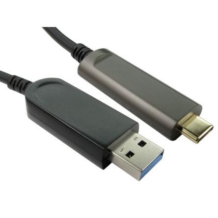 RS PRO Kabel USB Vnější, A: USB typu A, 5 m Vnější, Černá, B: USB typu C