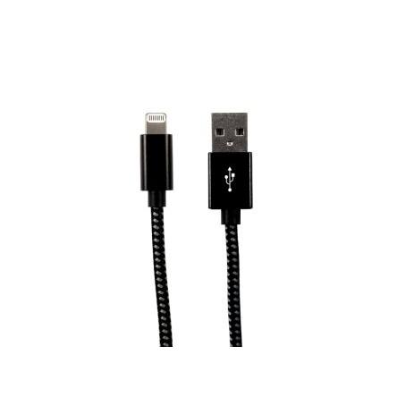 RS PRO Kabel USB Vnější, A: USB typu A, 1 m Vnější, Černá, B: Lightning