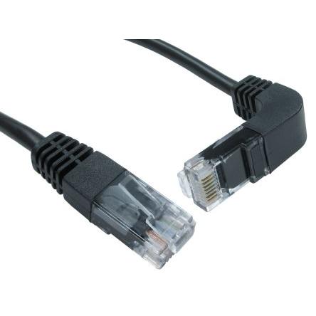 RS PRO Cat5e Ethernetové kabely, Černá, Polyvinylchlorid, A: RJ45 rovný 500 mm Vnější, B: RJ45 Vnější, typ pláště: UTP
