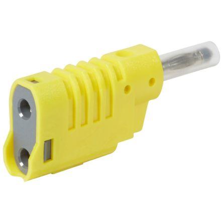 Legrand Banánek, 4 mm, 33V, 70 V, 16A, Žlutá, Vnější Šroubová