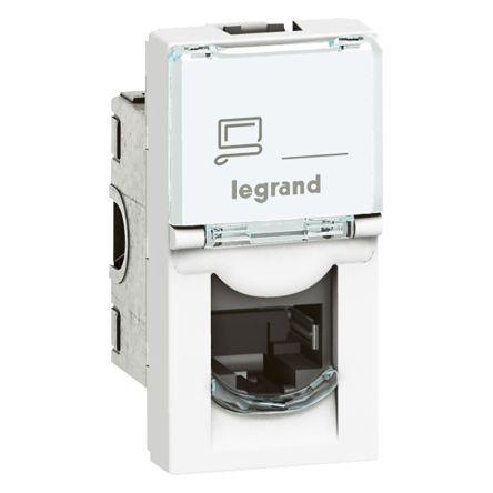 Legrand Zásuvka RJ45, řada: MOSAIC Vnitřní Cat6a, Zapuštěná montáž Stínění 360°