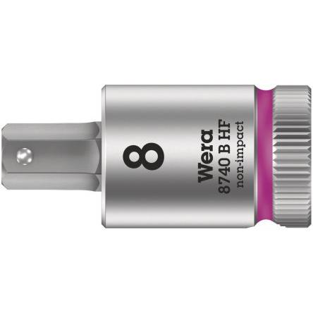 Zásuvka 3/8 in pohon 8 mm Vrták Šestihran, celková délka: 38.5mm Wera