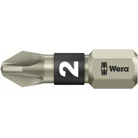Wera Šroubovací hrot, Nerezová ocel, Šestihran, 1/4 in, PZ3, celková délka: 25 mm