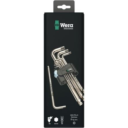 Sada šestihranných klíčů, počet kusů: 9 tvar L Metrické Dlouhé rameno 1 x 1.5x90 mm, 1 x 2.0x101 mm, 1 x 2.5x112 mm, 1 x