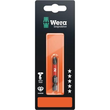 Wera Bit šroubováku, 1/4 in Hexagon Drive, 50 mm, celková délka: 50 mm, počet kusů: 1