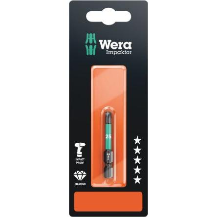Wera Bit šroubováku, Diamantový potah, Náraz, 1/4 in Hexagon Drive, TX 30, celková délka: 50mm