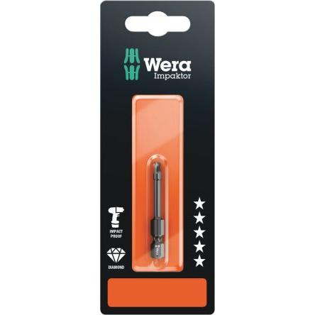 Wera Bit šroubováku, typ hlavice: Čtvercový, Čtvercový, celková délka: 50 mm, 1/4 in, 50 mm