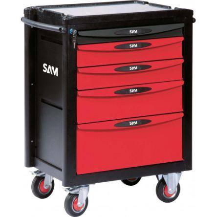 Vozík na nářadí 5zásuvková Na kolečkách, ABS, výška: 940 mm x 710mm, délka: 600 mm SAM