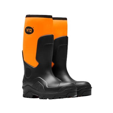 CI, FO, řada: V2110 Bezpečnostní systém Wellington obuv Unisex, Ocel 3, Oranžová, Černá Ano V12 Footwear 36