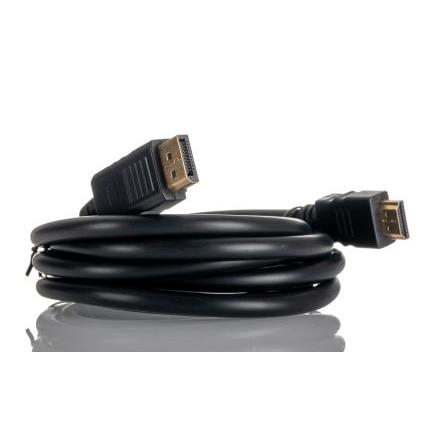 RS PRO, A: Vnější Display Port, B: Vnější HDMI, Polyvinylchlorid DisplayPort Kabely 2 m