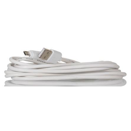 RS PRO Kabel USB Vnější, A: USB typu A, 3 m Vnější, Bílá, B: Micro USB typ B