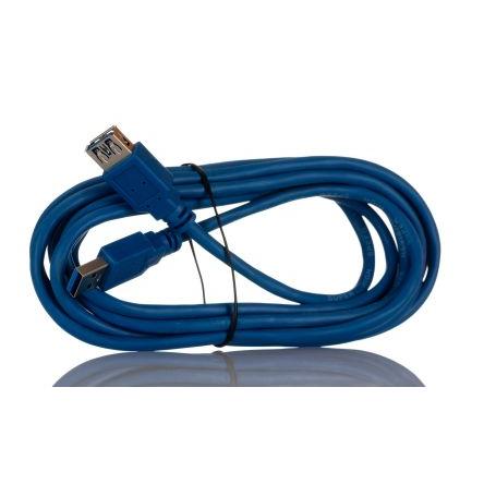 RS PRO Kabel USB Vnitřní, A: USB 3.0, 3 m Vnitřní, Modrá, B: USB 3.0