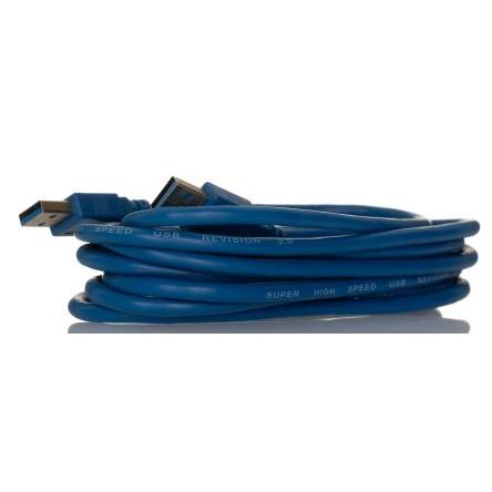 RS PRO Kabel USB Vnější, A: USB typu A, 3 m Vnější, Modrá, B: USB typu A