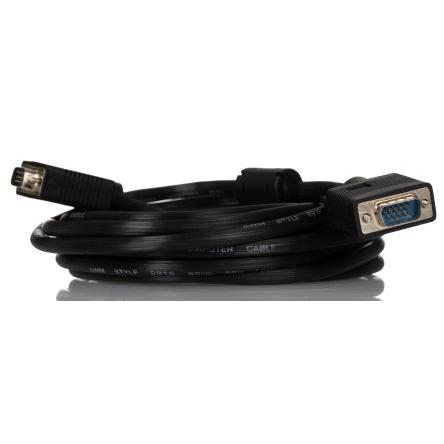 RS PRO, A: Vnější VGA, B: Vnější VGA Kabel VGA 5 m, Černá