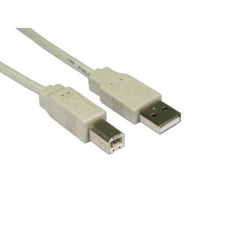 RS PRO Kabel USB Vnější, A: USB typu A, 1.8 m Vnější, Béžová, B: USB B