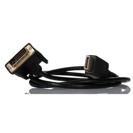 RS PRO, A: Vnější Display Port, B: Vnější DVI-D, Polyvinylchlorid DisplayPort Kabely 1 m