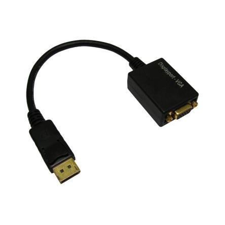 RS PRO, A: Vnější Display Port, B: Vnitřní VGA, Polyvinylchlorid DisplayPort Kabely 150 mm