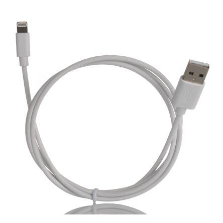RS PRO Kabel Lightning Vnější, A: USB typu A, 1 m Vnější, Šedá, B: Lightning