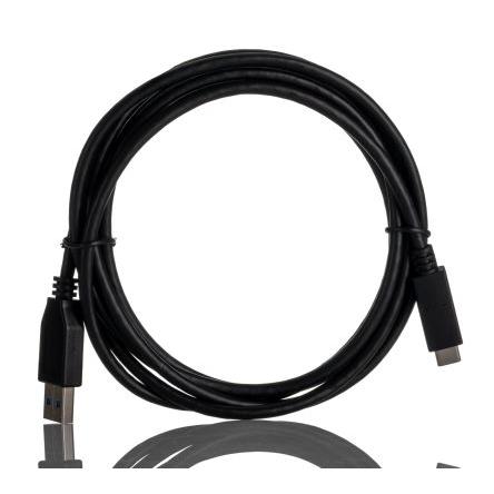 RS PRO Kabel USB Vnější, A: USB typu C, 2 m Vnější, Černá, B: USB typu A