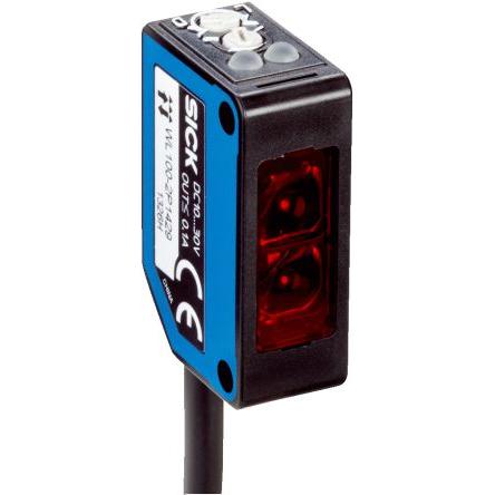 SICK Fotoelektrický snímač, řada: WL LED Miniaturní Kabel s konektorem, výstup: PnP Retroreflexní IP67