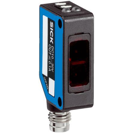 SICK Fotoelektrický snímač, řada: WL100 Laserové světlo Pravoúhlý 8kolíkový konektor M3, výstup: PnP Retroreflexní IP65