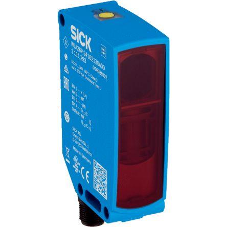 SICK Fotoelektrický snímač, řada: WLA26 LED s bodovým světlem Pravoúhlý 4kolíkový M12, výstup: PnP Retroreflexní IP69K,